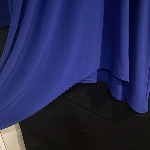 Royal blue Clara Sun Woo blouse with shoulder cutouts size medium women’s - Picture 3 of 6